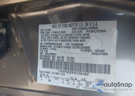 2002 Ford Mustang Gt from USA, damaged, VIN 1FAFP42X92F236367